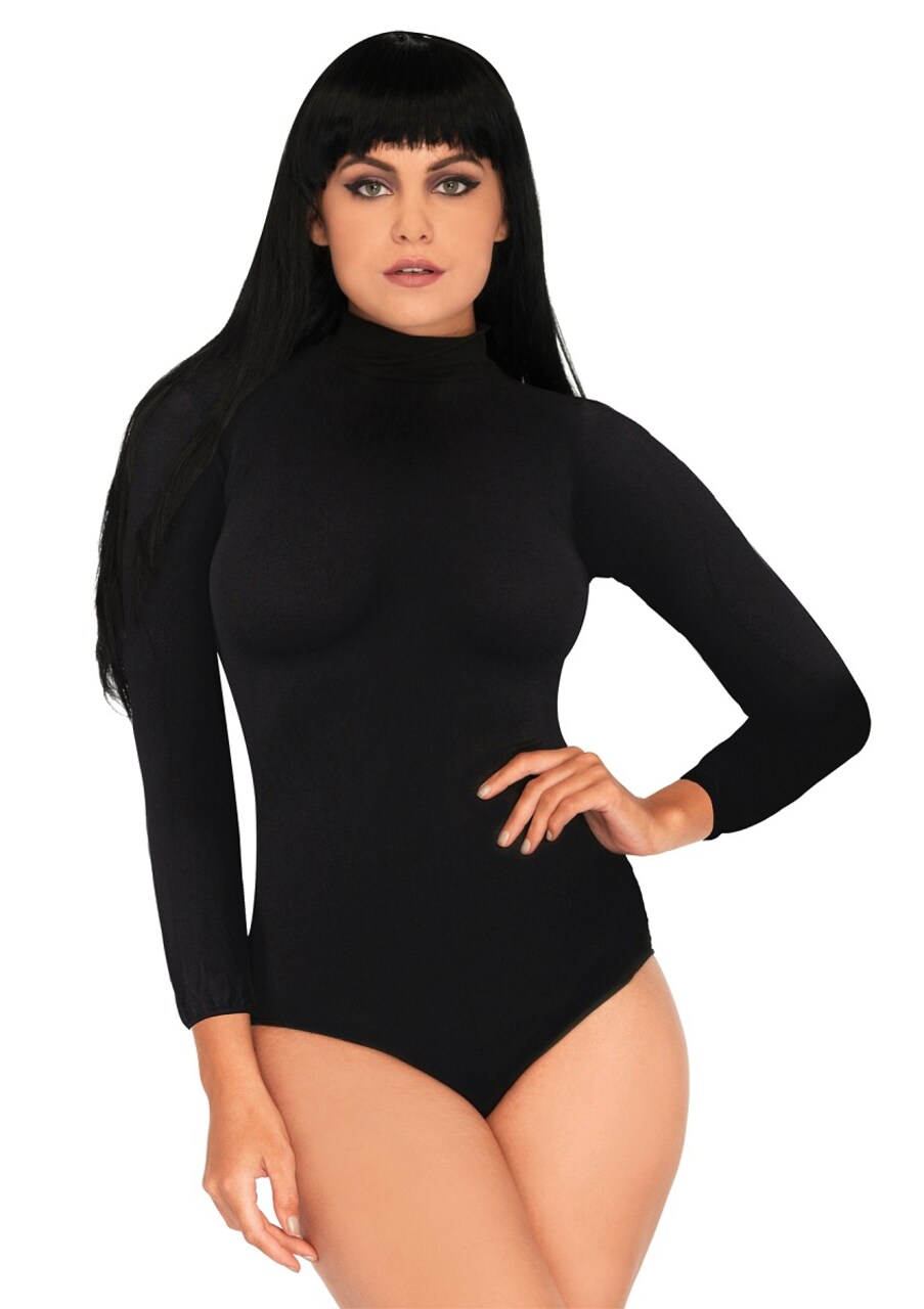 The Costume Center Black High Neck Bodysuit Women Adult Halloween Costume